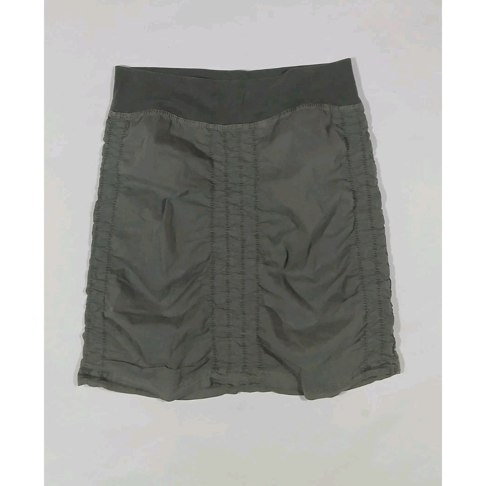 Women's Gray Ruched Mini Skirt